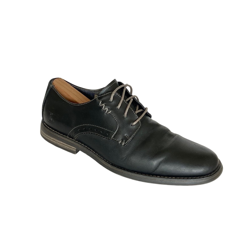 Original Penguin Walter Black Leather Oxford Dress Shoes Mens 11 OP100688W